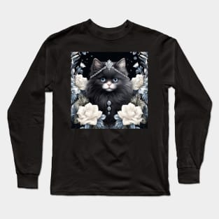 Black Persian Cat Long Sleeve T-Shirt